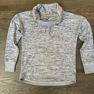 Athleta Cowl Neck Sweatshirt Gray/White Size XS